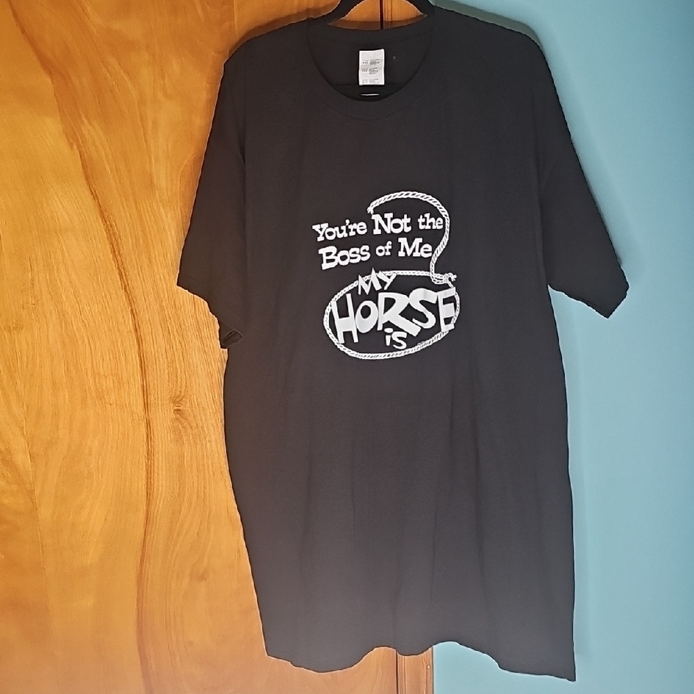 Black Graphic Tee "You're Not the Boss of Me My Horse Is"